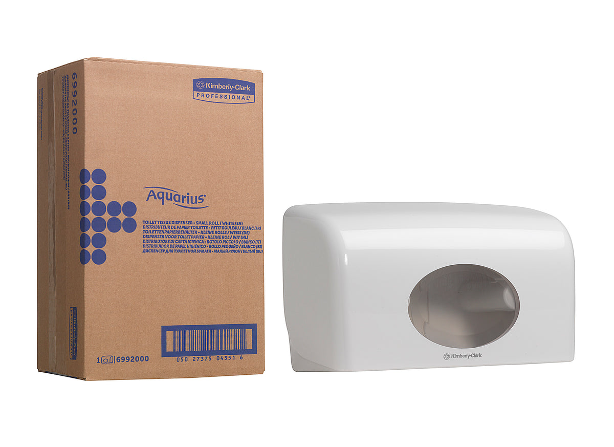 DISTRIBUTEUR DE PAPIER TOILETTE PETIT ROULEAU DOUBLE AQUARIUSBLANC