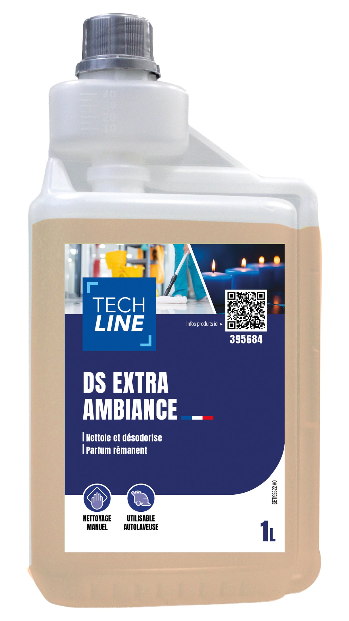 DETERGENT SURODORANT DS EXTRA AMBIANCE TECHLINE 1L DOSEUR