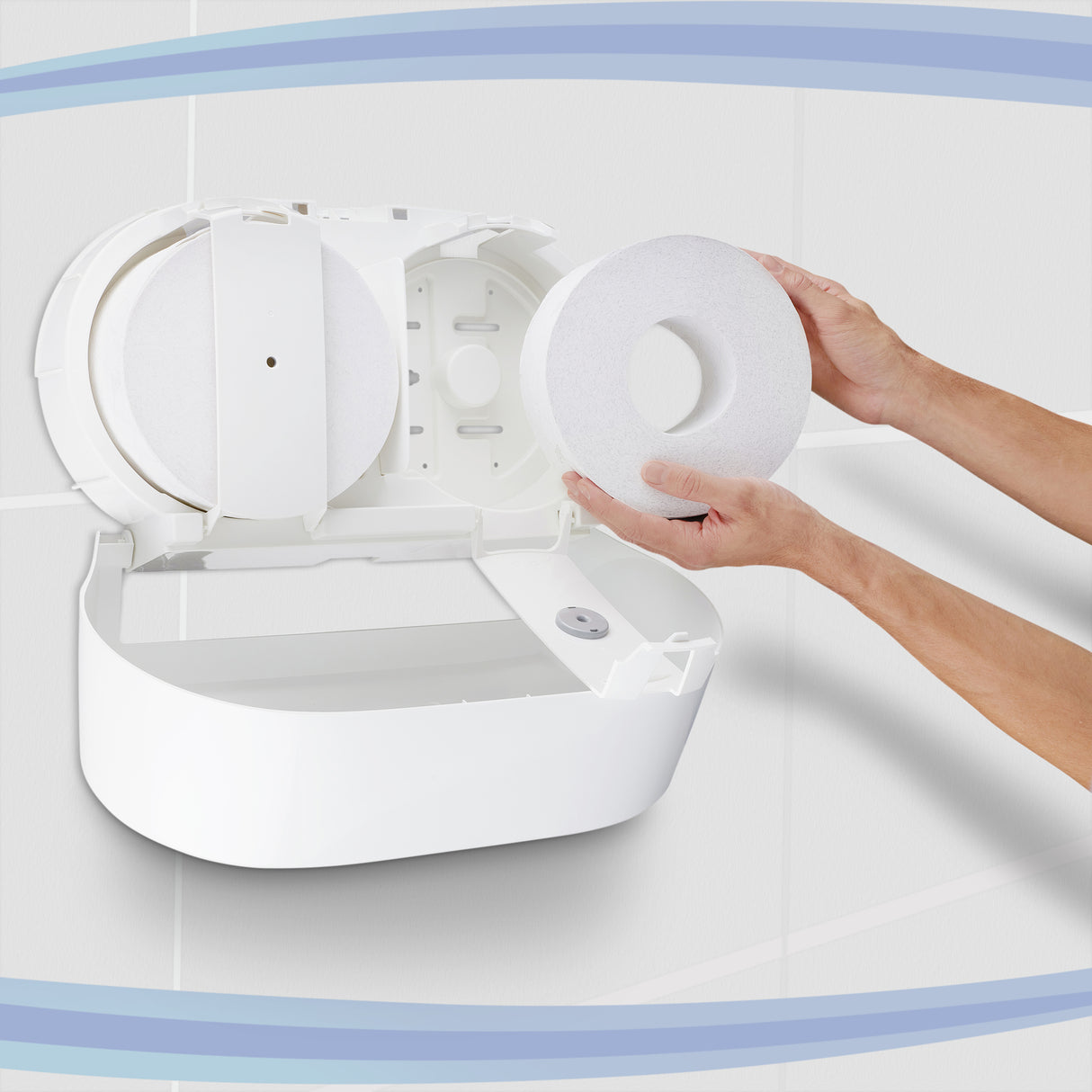 PAPIER TOILETTE À DÉVIDAGE CENTRAL SCOTT® CONTROL MINI TWIN BLANC 833 FORMATS 2 PLIS ECOLABEL X12