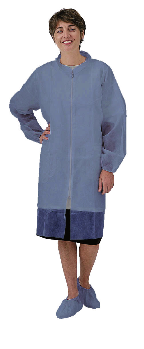 BLOUSE POLYPROPYLÈNE FERMETURE ZIPPÉE SANS POCHE 40G 109CM TAILLE XXL BLEU X100