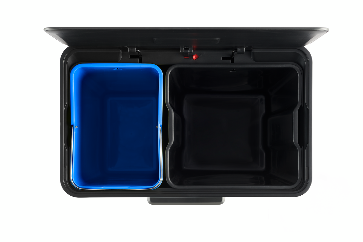 POUBELLE 60L ELITE INOX CHARBON