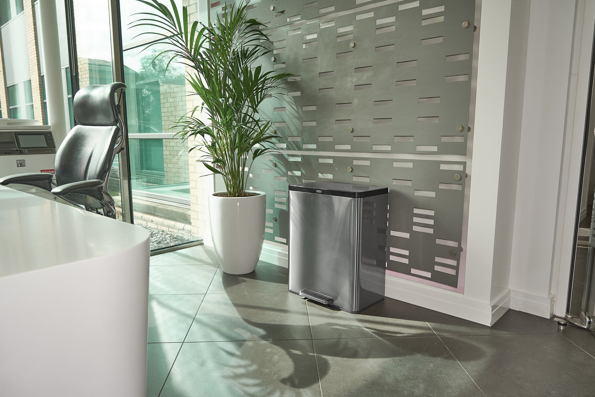 POUBELLE 60L ELITE INOX CHARBON