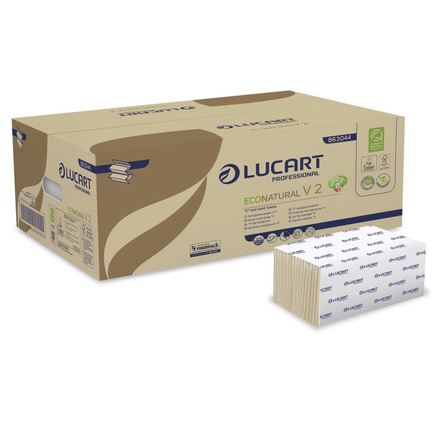 ESSUIE-MAINS PLIÉS EN V ECONATURAL HAVANE 21X21CM 190 FORMATS 2 PLIS ECOLABEL X20