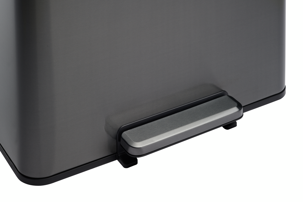 POUBELLE 60L ELITE INOX CHARBON
