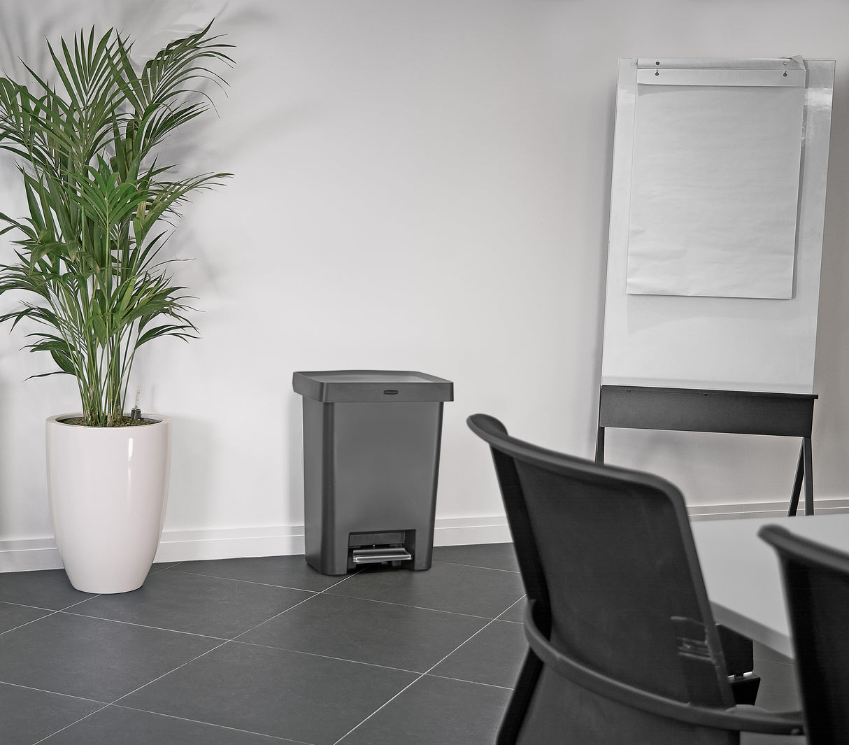 POUBELLE TRI 71L PÉDALE SIMPLE OU DOUBLE FLUX CHARCOAL