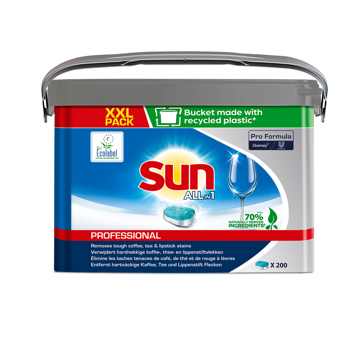 TABLETTES LAVE-VAISSELLE SUN ALL IN 1 ECO PRO FORMULA X200