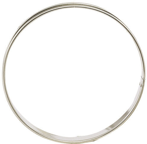 CERCLES À TARTES INOX 2 BORDS ROULÉS 10 CM HAUTEUR 1.6 CM X6