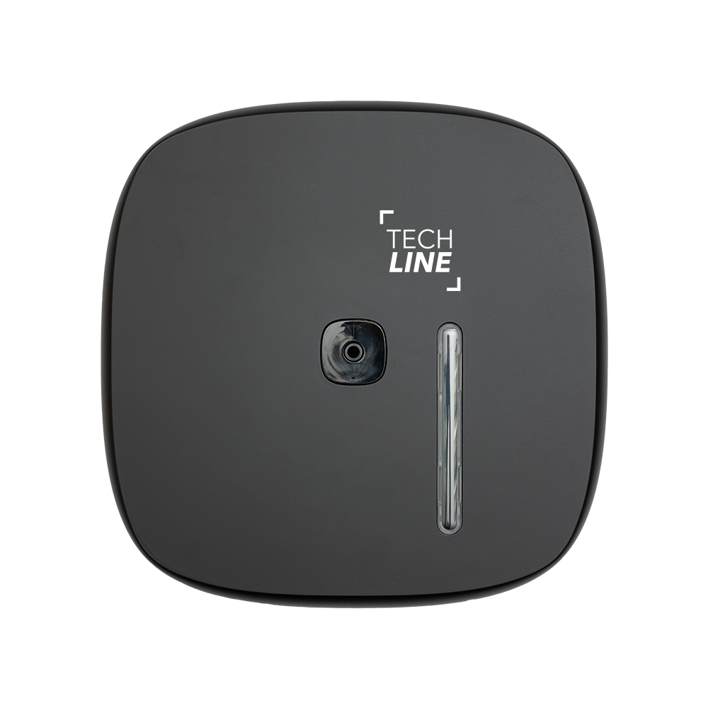DISTRIBUTEUR DE PAPIER TOILETTE À DÉVIDAGE CENTRAL TECHLINE NOIR