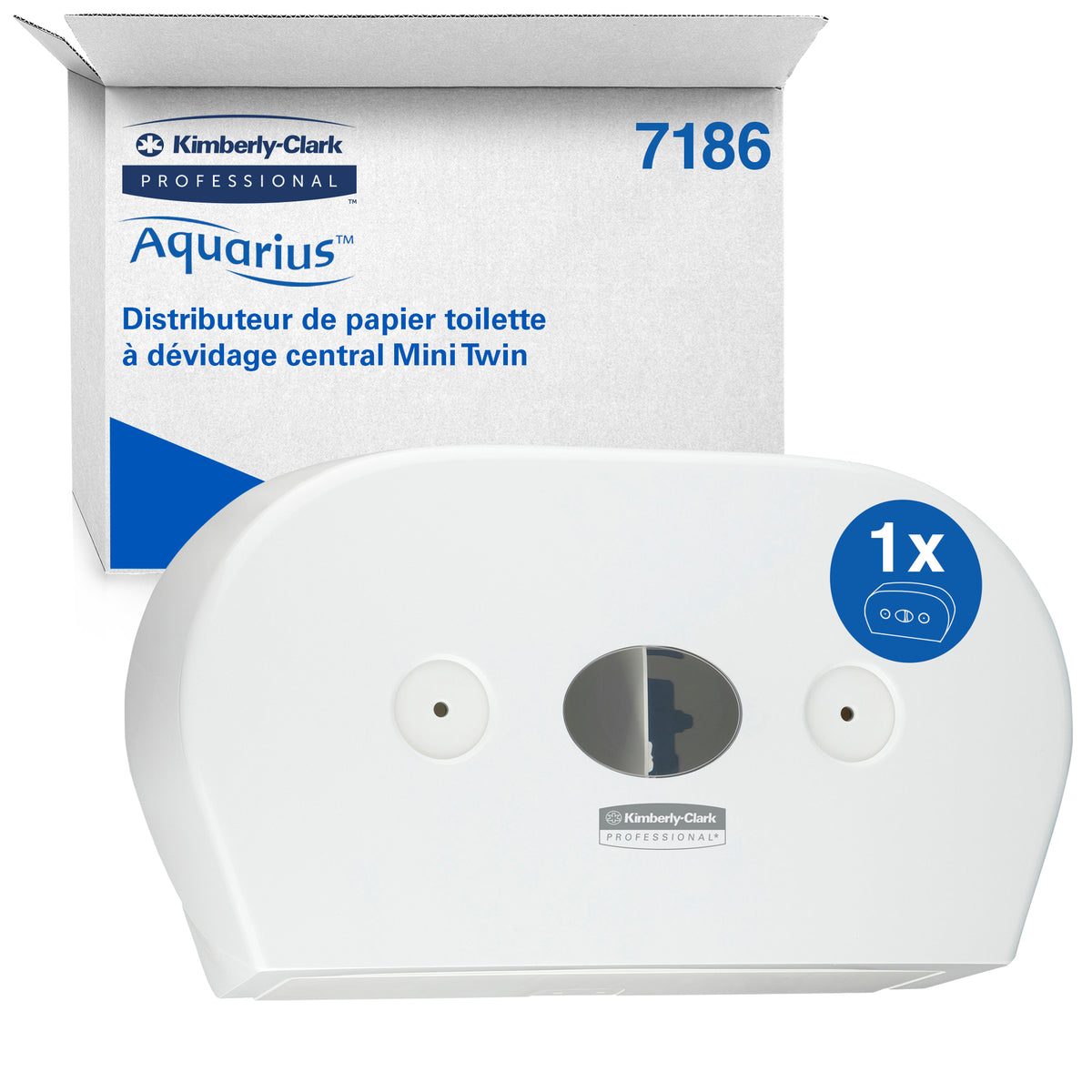 DISTRIBUTEUR DE PAPIER TOILETTE À DÉVIDAGE CENTRAL SCOTT® CONTROL MINI DOUBLE BLANC