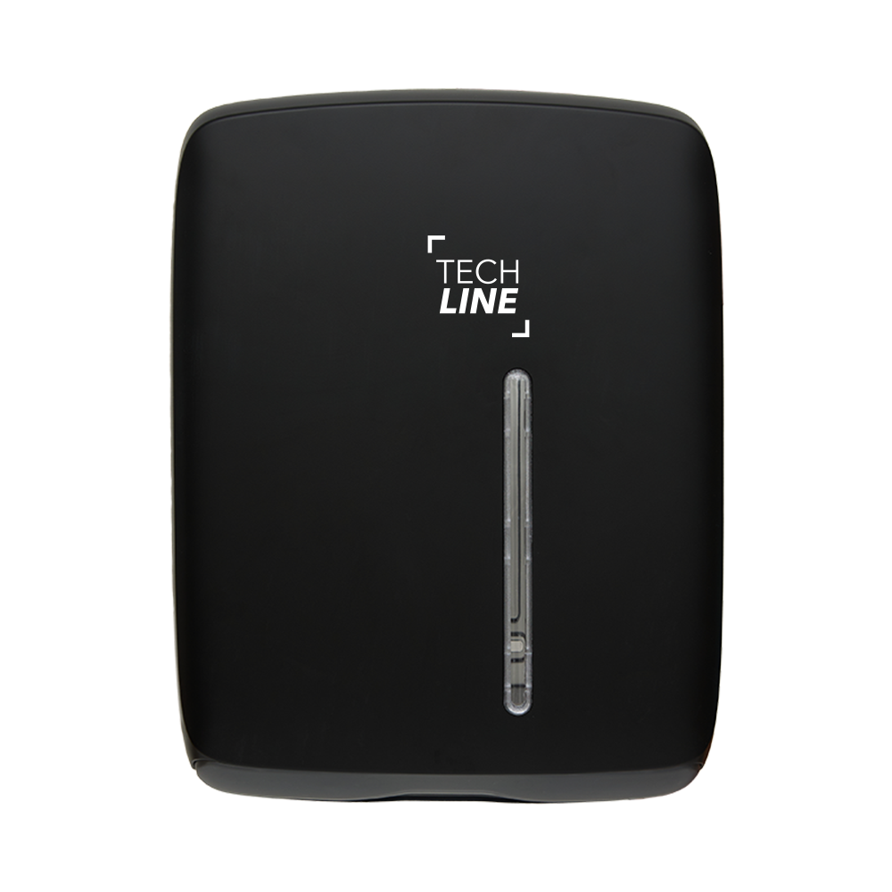DISTRIBUTEUR D’ESSUIE-MAINS PLIÉS TECHLINE 600 FORMATS NOIR