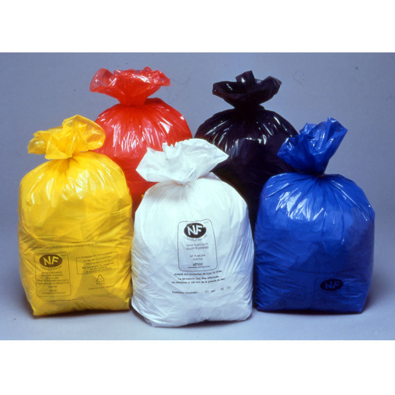 SAC POUBELLE 20L FLEXIGREEN DECHETS LEGERS BLANC X500