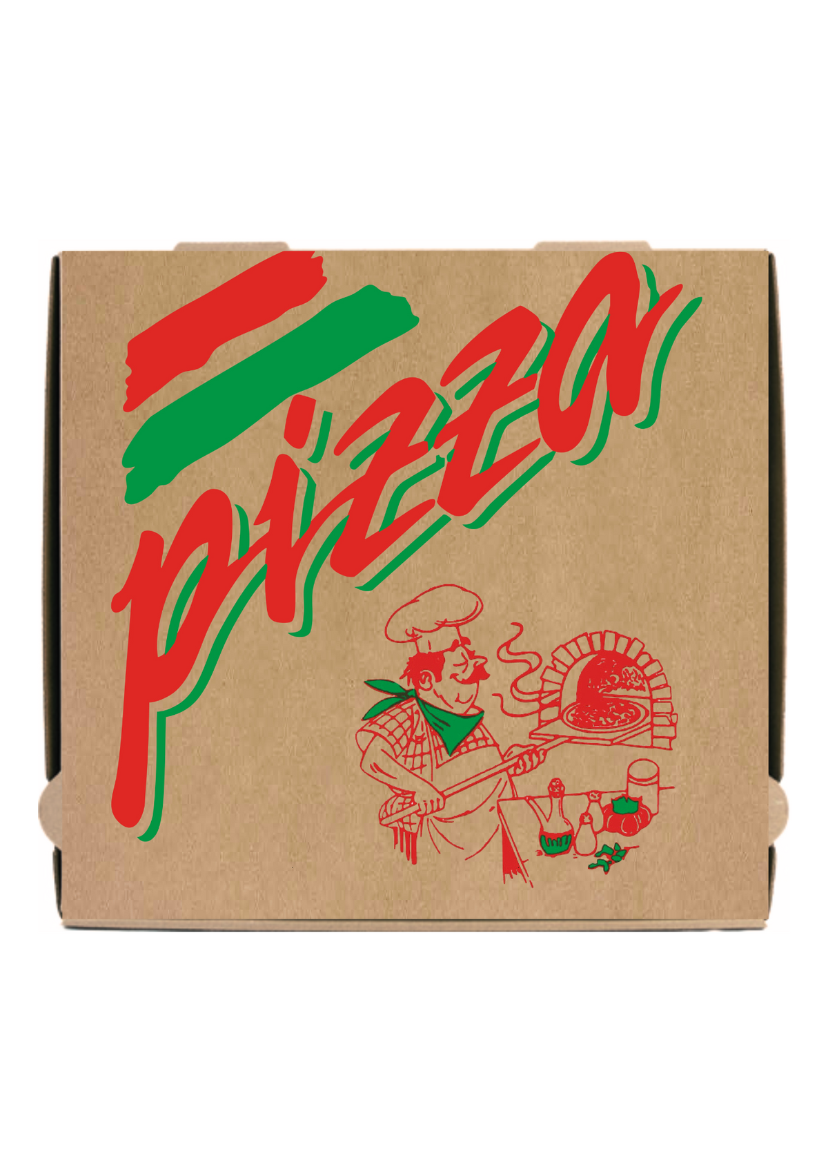 BOITE PIZZA CARTON 33X33X3,5CM BRUN X100