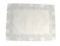 DENTELLE RECTANGULAIRE PAPIER 35X45CM BLANC X250