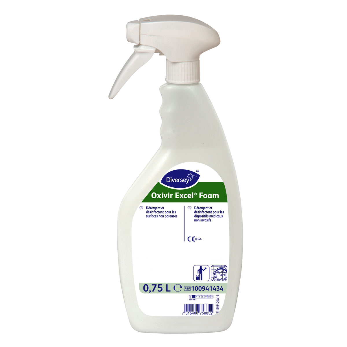 DETERGENT DESINFECTANT MATERIEL MEDICAL OXIVIR EXCEL FOAM CE 750ML