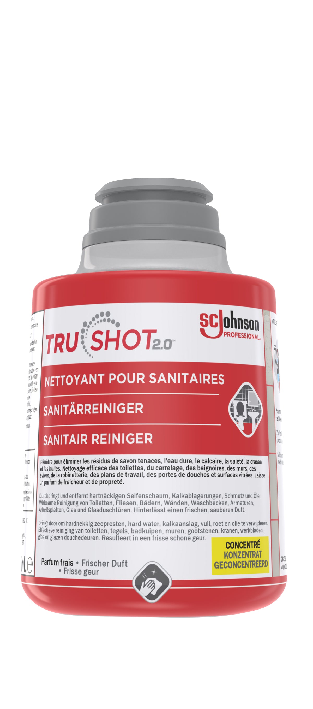 NETTOYANT SANITAIRES TRUSHOT 2.0® CARTOUCHE 266ML X4