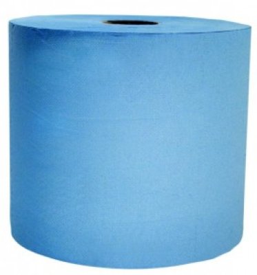 BOBINE DEVIDAGE CLASSIQUE BULKYSOFT BLEU 1000 FORMATS 3 PLIS 38X36CM ECOLABEL X1