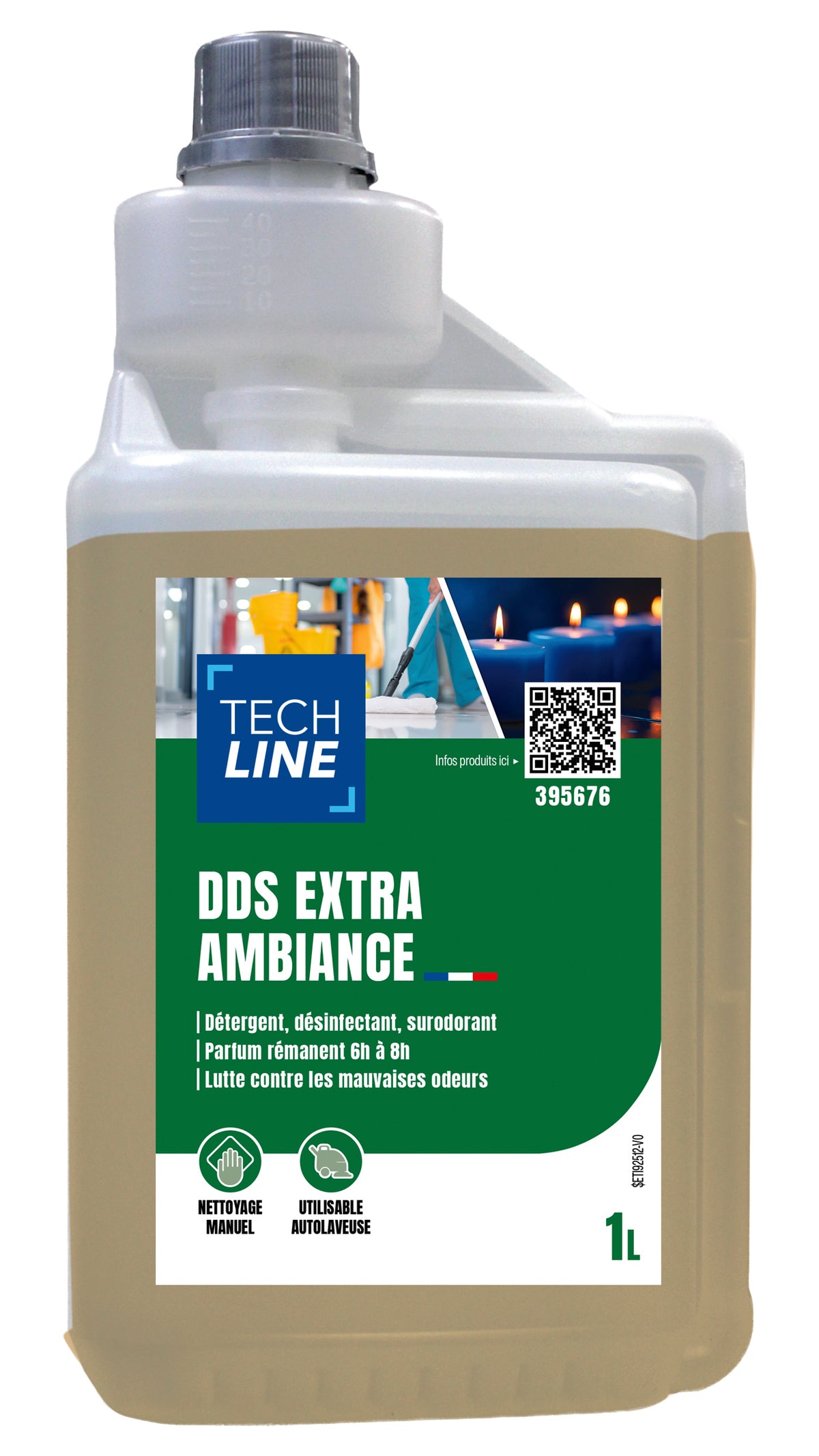 DETERGENT DESINFECTANT SURODORANT DDS EXTRA AMBIANCE TECHLINE 1L DOSEUR