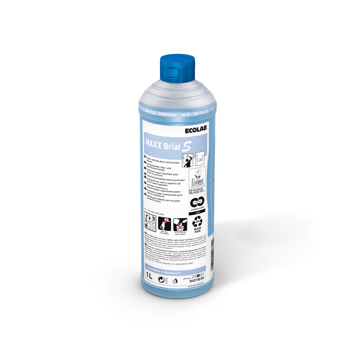 NETTOYANT VITRES ET SURFACES ECOLAB MAXX BRIAL S ECOLABEL 1L