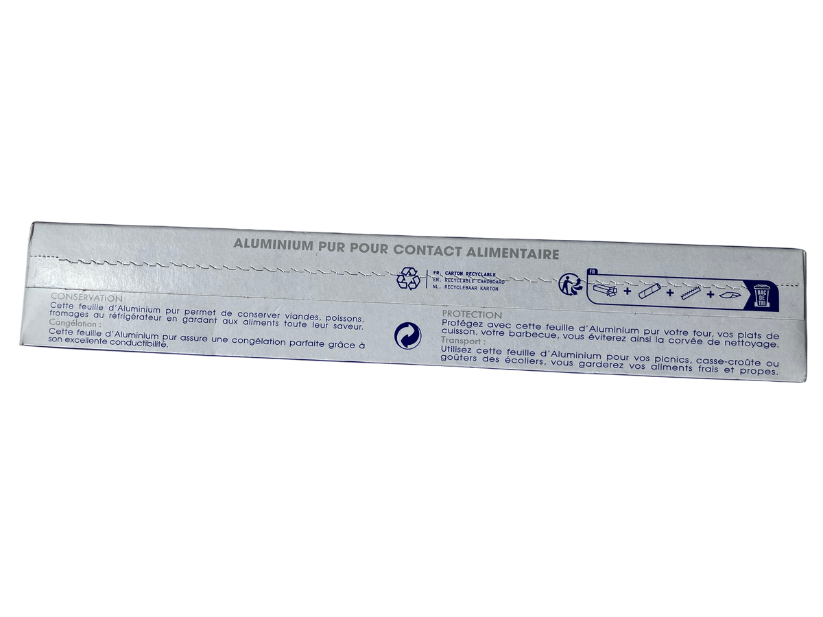 ALUMINIUM ROULEAU EN BOÎTE DISTRIBUTRICE 10µ 32CM X50M