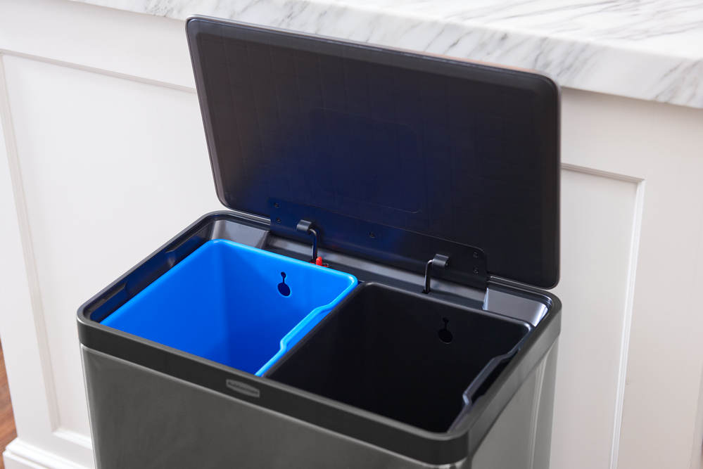 POUBELLE ELITE 39L CHARBON INOX RUBBERMAID
