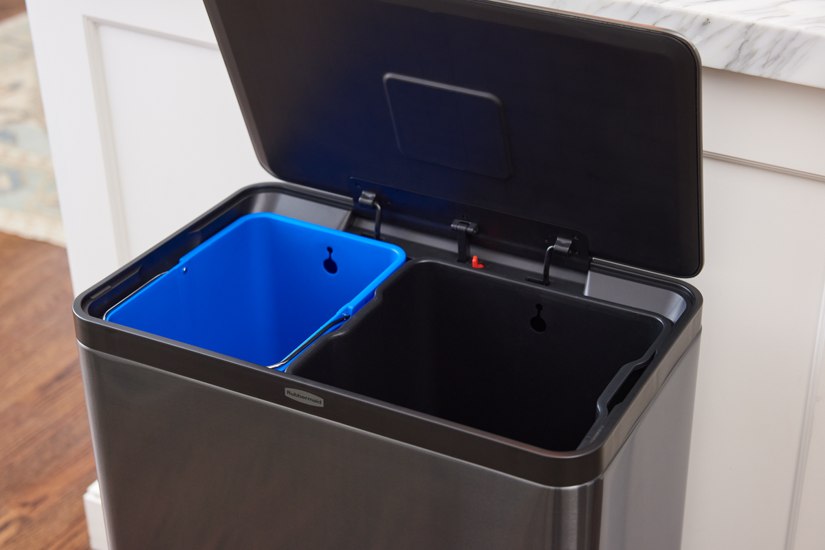 POUBELLE 60L ELITE INOX CHARBON