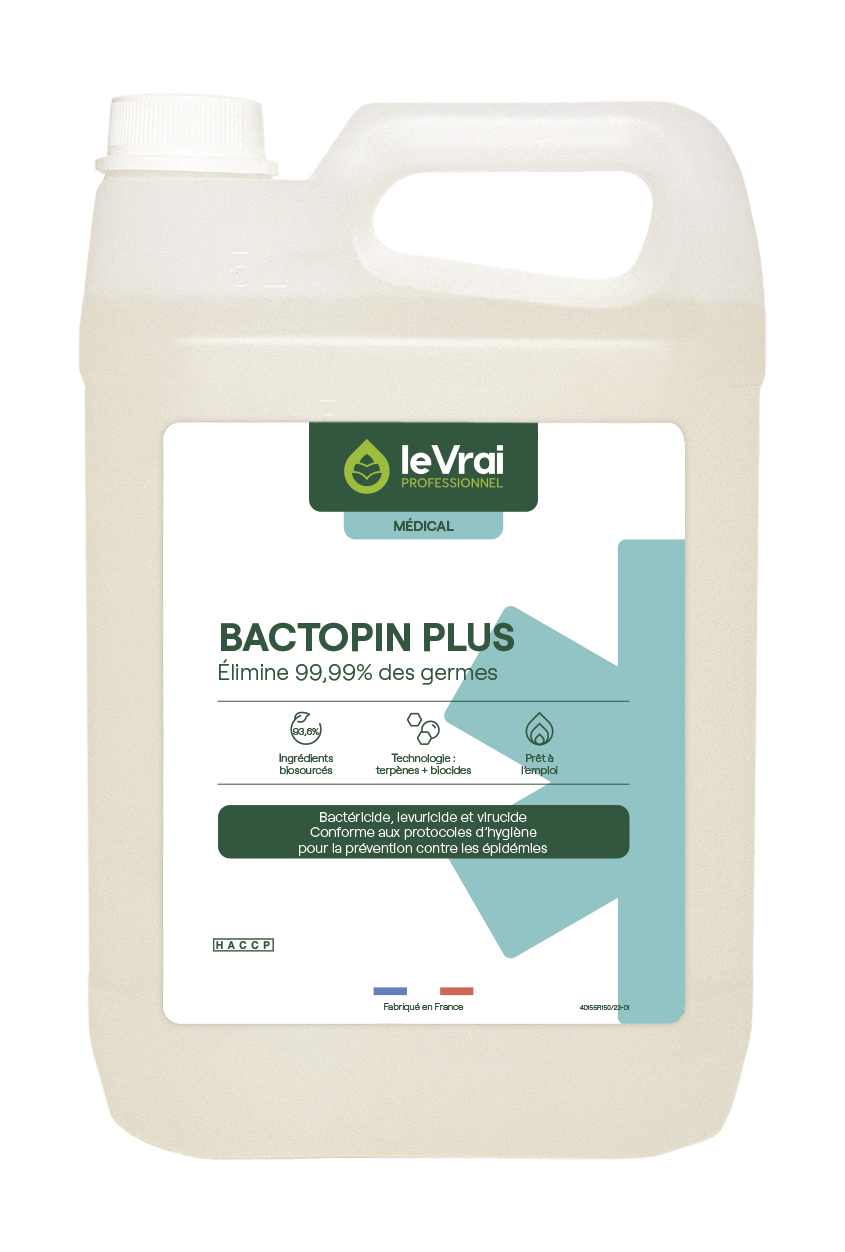 DETERGENT DESINFECTANT MULTI SURFACES BACTOPIN PLUS MEDICAL LE VRAI PROFESSIONNEL 5L