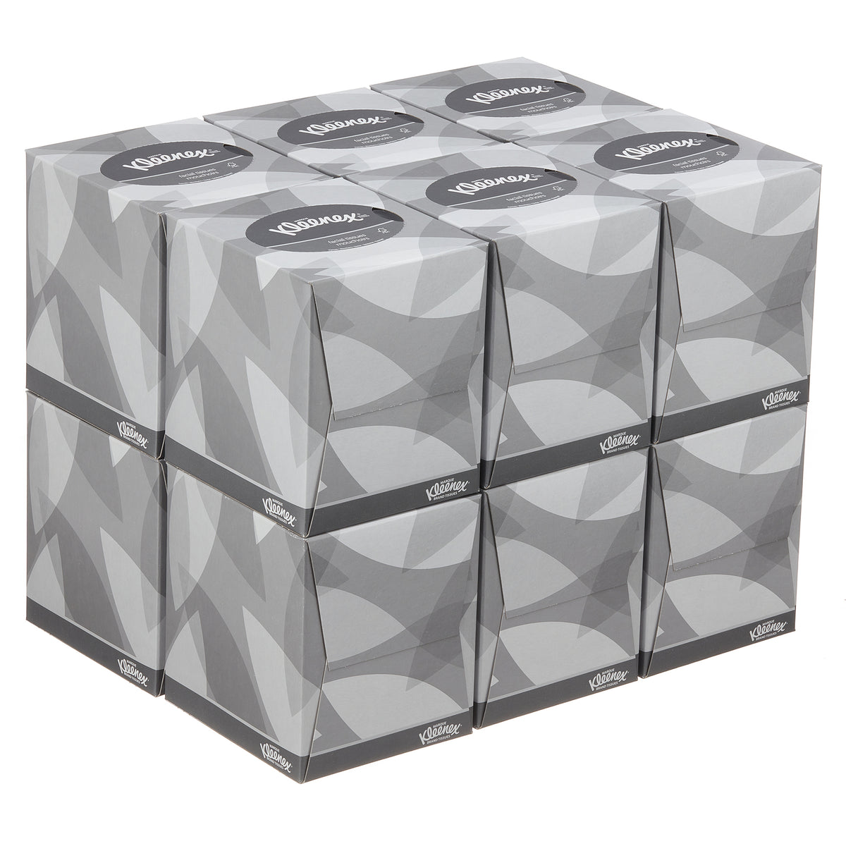 MOUCHOIR BOÎTE CUBIQUE KLEENEX® BLANC 90 FORMATS 2 PLIS X12