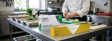 Film alimentaire, aluminium et papier cuisson professionnels : usages, formats et bonnes pratiques