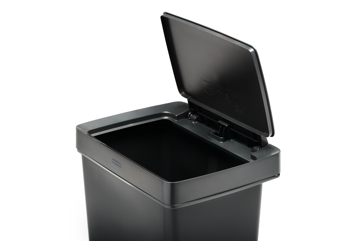 POUBELLE 46L CHARBON À PÉDALE INOX RUBBERMAID