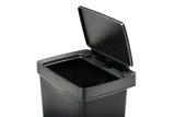 POUBELLE 46L CHARBON À PÉDALE INOX RUBBERMAID