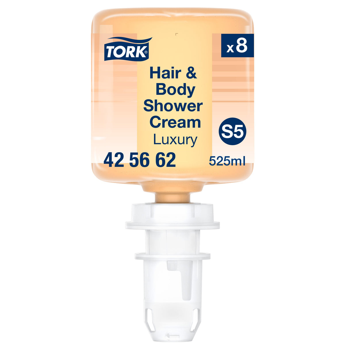 SAVON CRÈME DOUCHE CORPS & CHEVEUX TORK® LUXURY S5 CARTOUCHE 500ML X8