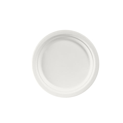 ASSIETTE RONDE BAGASSE Ø220MM BLANC X400