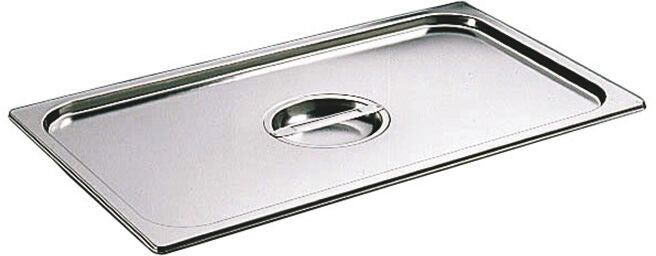 COUVERCLE INOX AVEC POIGNÉE GN 1/1 BAC GASTRONORME SANS ANSE