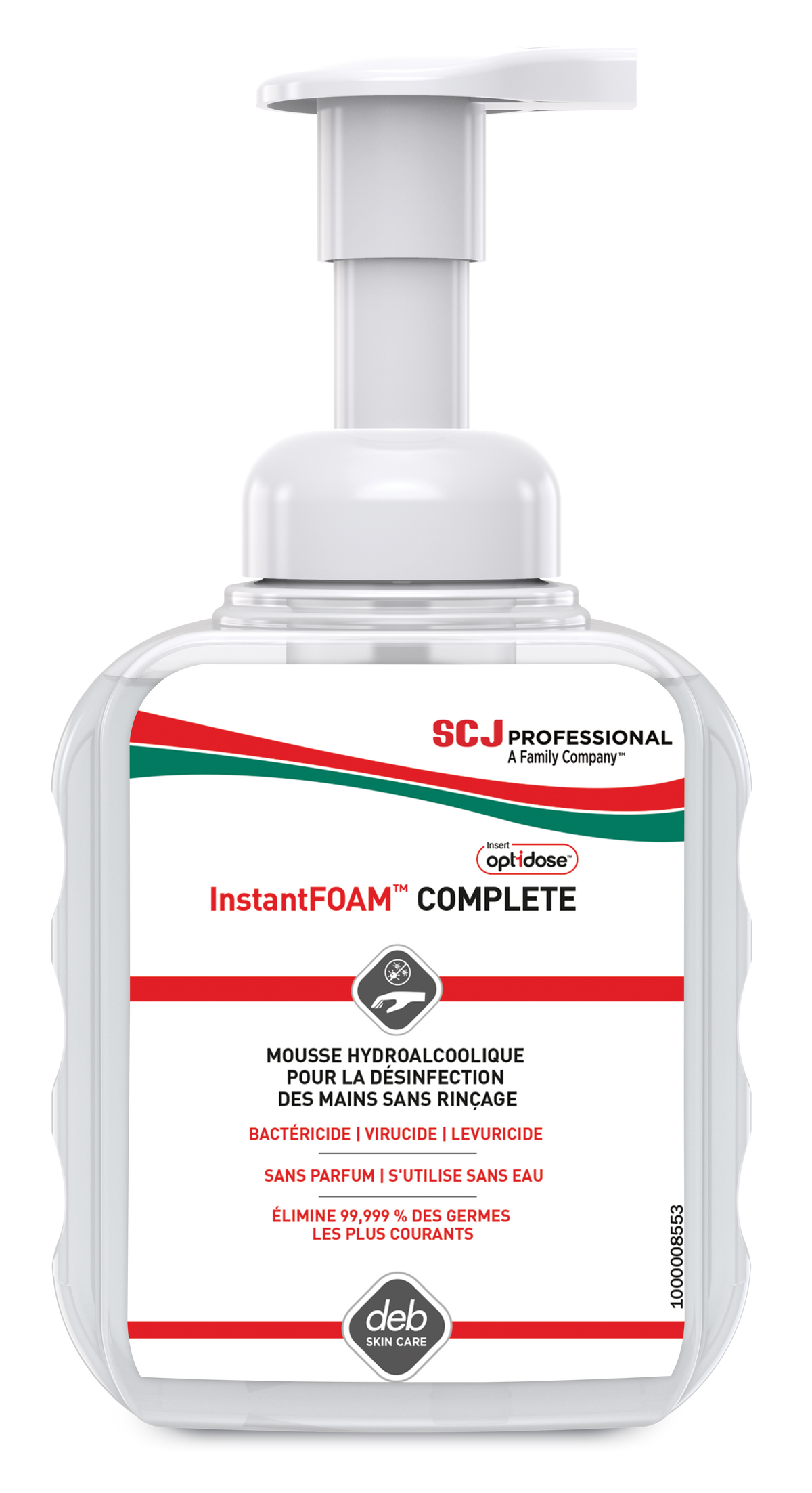 MOUSSE HYDROALCOOLIQUE INSTANTFOAM® COMPLETE OPTIDOSE FLACON POMPE 400ML X12