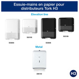 ESSUIE-MAINS PLIÉS EN V TORK® PREMIUM H3 BLANC 23X22.6CM 200 FORMATS 2 PLIS ECOLABEL X15