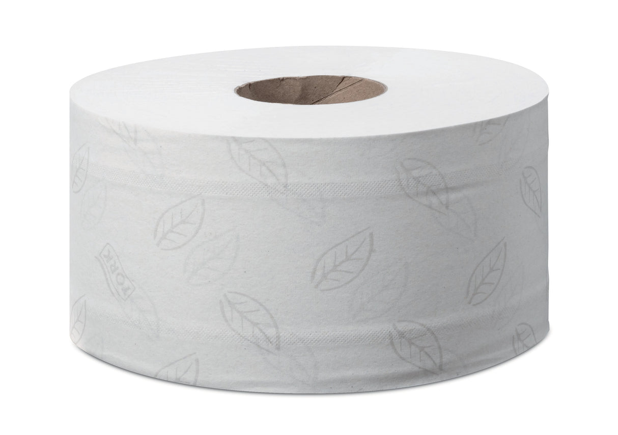 PAPIER TOILETTE MINI JUMBO TORK® ADVANCED T2 BLANC 180M 2 PLIS ECOLABEL X12