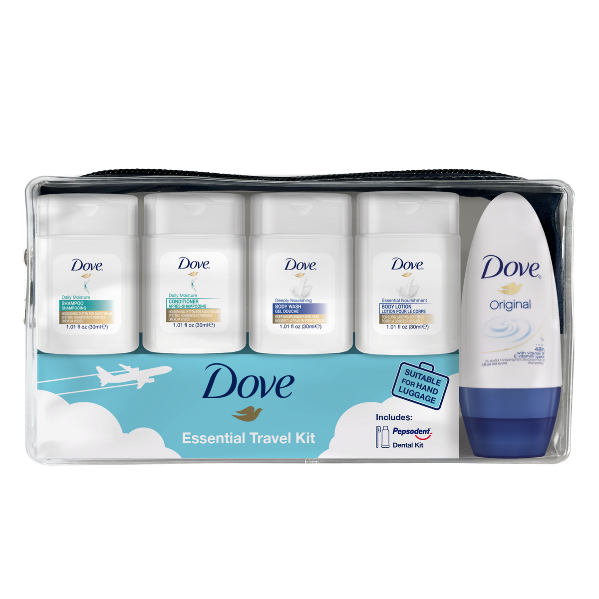 KIT PRODUITS D'ACCUEIL TROUSSE DOVE X12