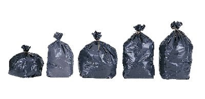 SAC POUBELLE 160L BASSE DENSITE DECHETS LOURDS NOIR X100