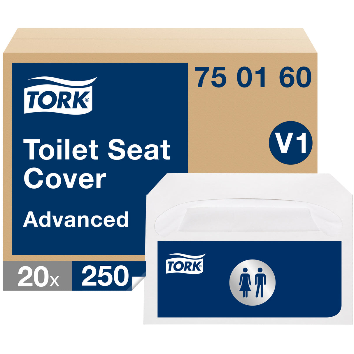 COUVRE-SIEGE TORK® ADVANCED BLANC 36.5X42CM X250