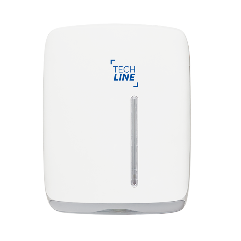 DISTRIBUTEUR D’ESSUIE-MAINS PLIÉS TECHLINE 600 FORMATS BLANC