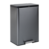 POUBELLE 45L ELITE CHARBON A PEDALE INOX