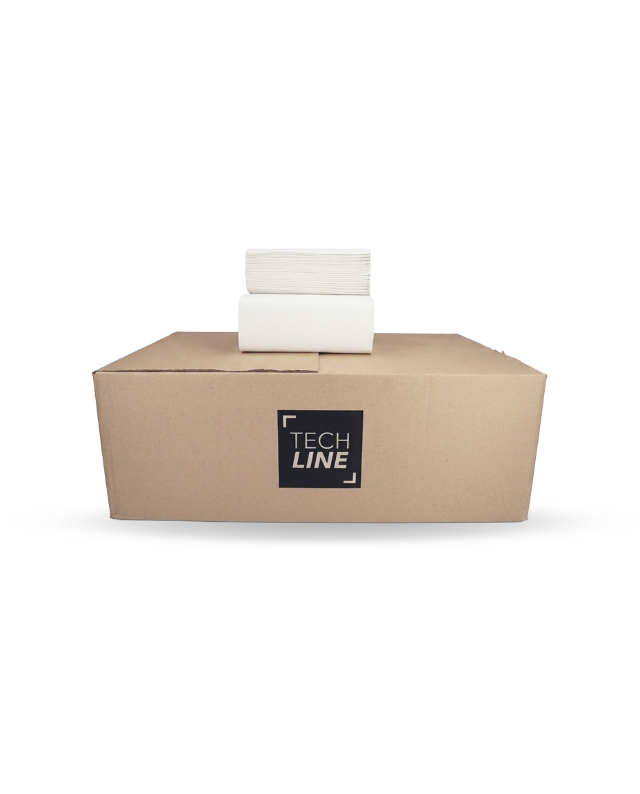ESSUIE-MAINS PLIÉS EN W TECHLINE BLANC 20.3X32CM 125 FORMATS 2 PLIS ECOLABEL X25