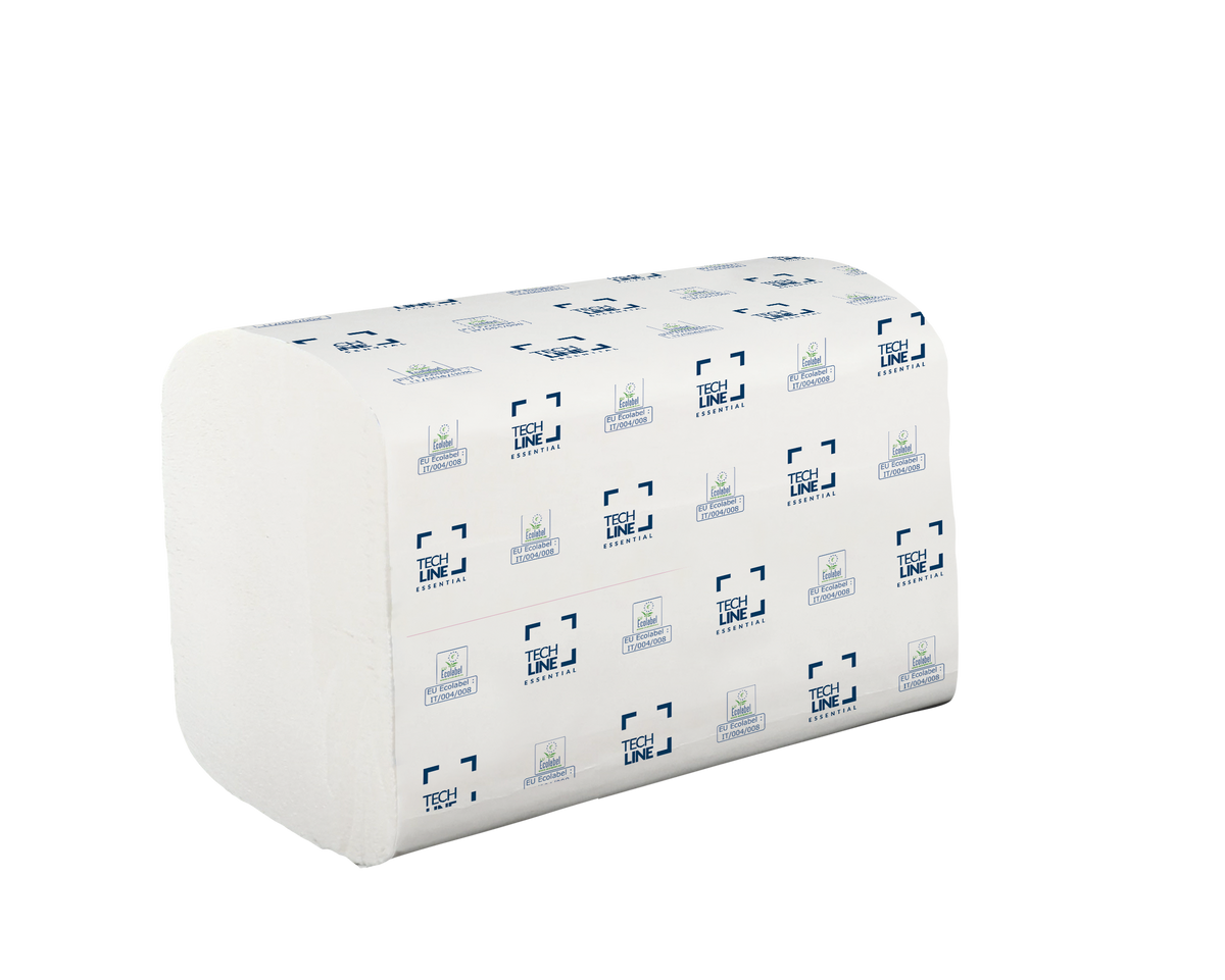 ESSUIE-MAINS PLIÉS EN V TECHLINE BLANC 24X21.5CM 200 FORMATS 2 PLIS ECOLABEL X15