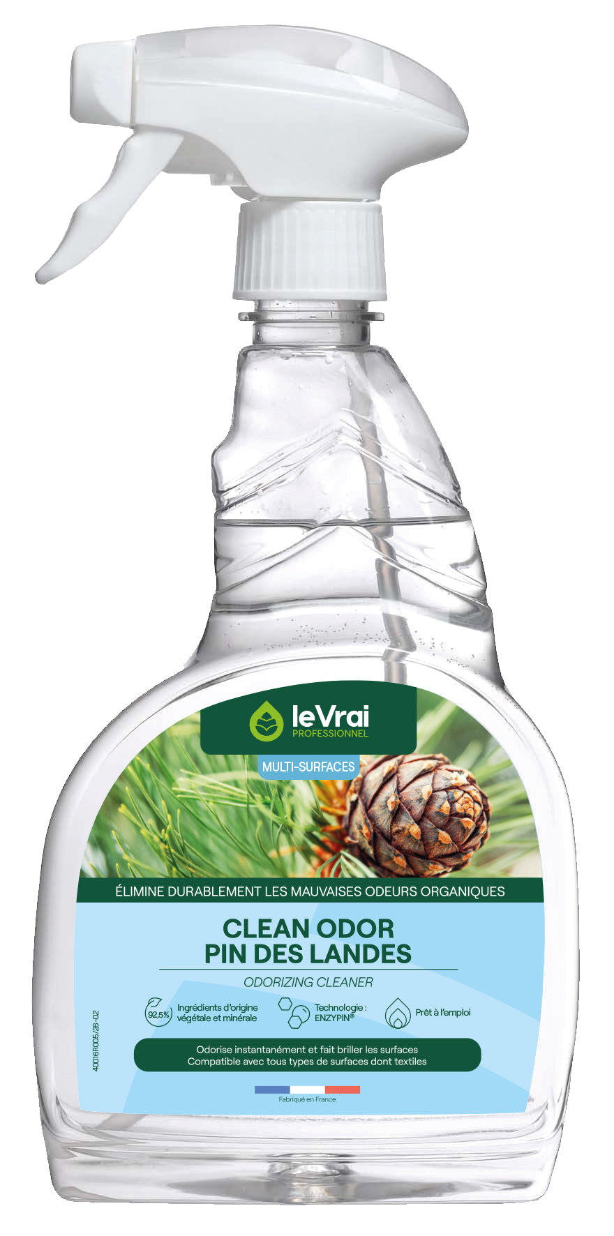 NETTOYANT DESTRUCTEUR D'ODEUR CLEAN ODOR PIN 750ML