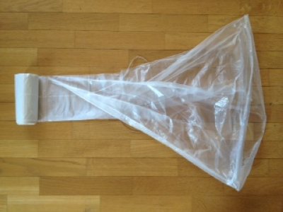 SAC POUBELLE 30L HAUTE DENSITE DECHETS LEGERS TRANSPARENT X500