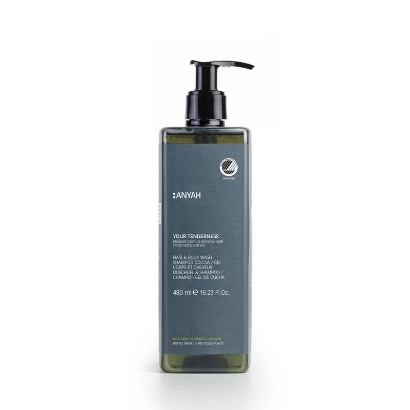 GEL CORPS & CHEVEUX ANYAH 480ML FLACON POMPE X18