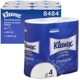 PAPIER TOILETTE PETIT ROULEAU KLEENEX® BLANC 160 FORMATS 4 PLIS X24