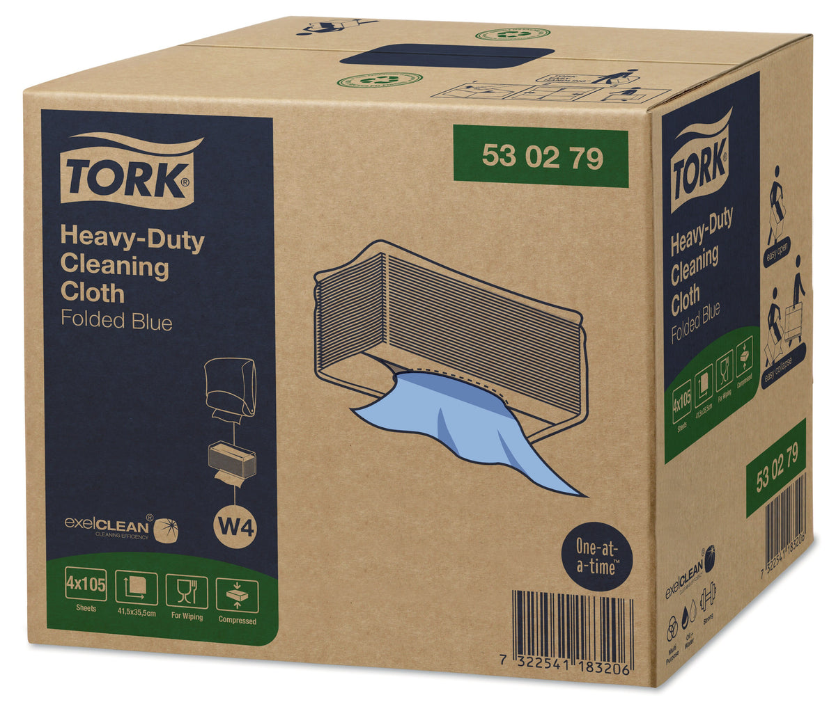 FORMAT NON TISSEE USAGE COURT TORK W4 BLEU 105 FORMATS X4