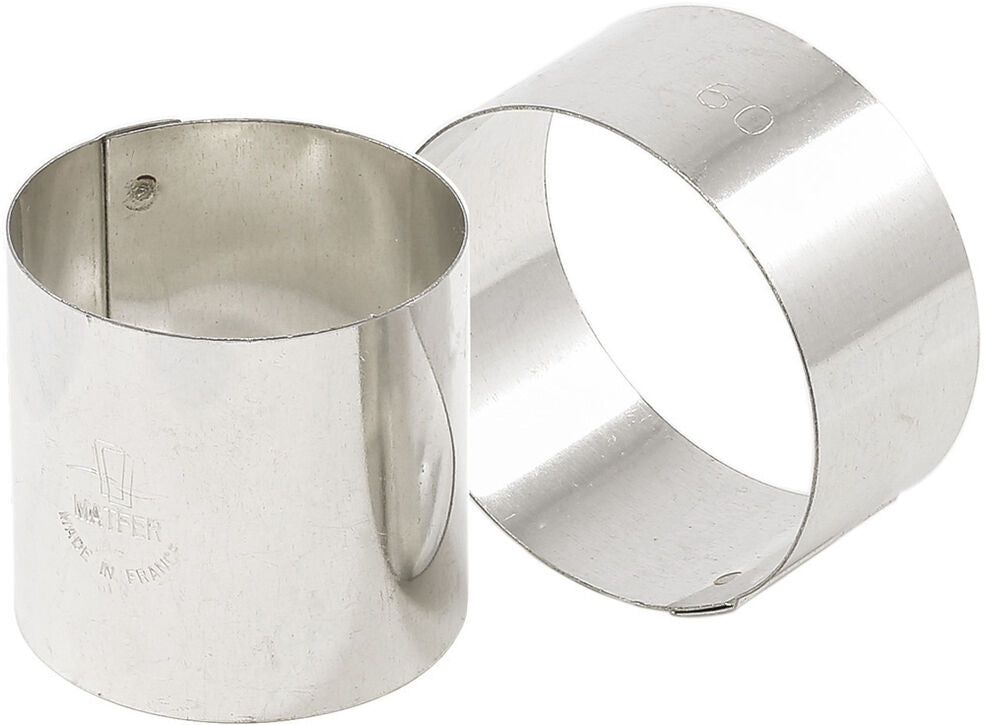 NONNETTES INOX RONDES DIAMÈTRE 6.5 CM HAUTEUR 4 CM X4