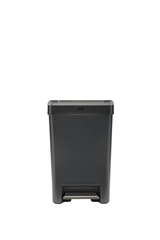POUBELLE 46L CHARBON À PÉDALE INOX RUBBERMAID